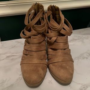 Charlotte Russe booties. Color: tan. Size: 8. Used condition